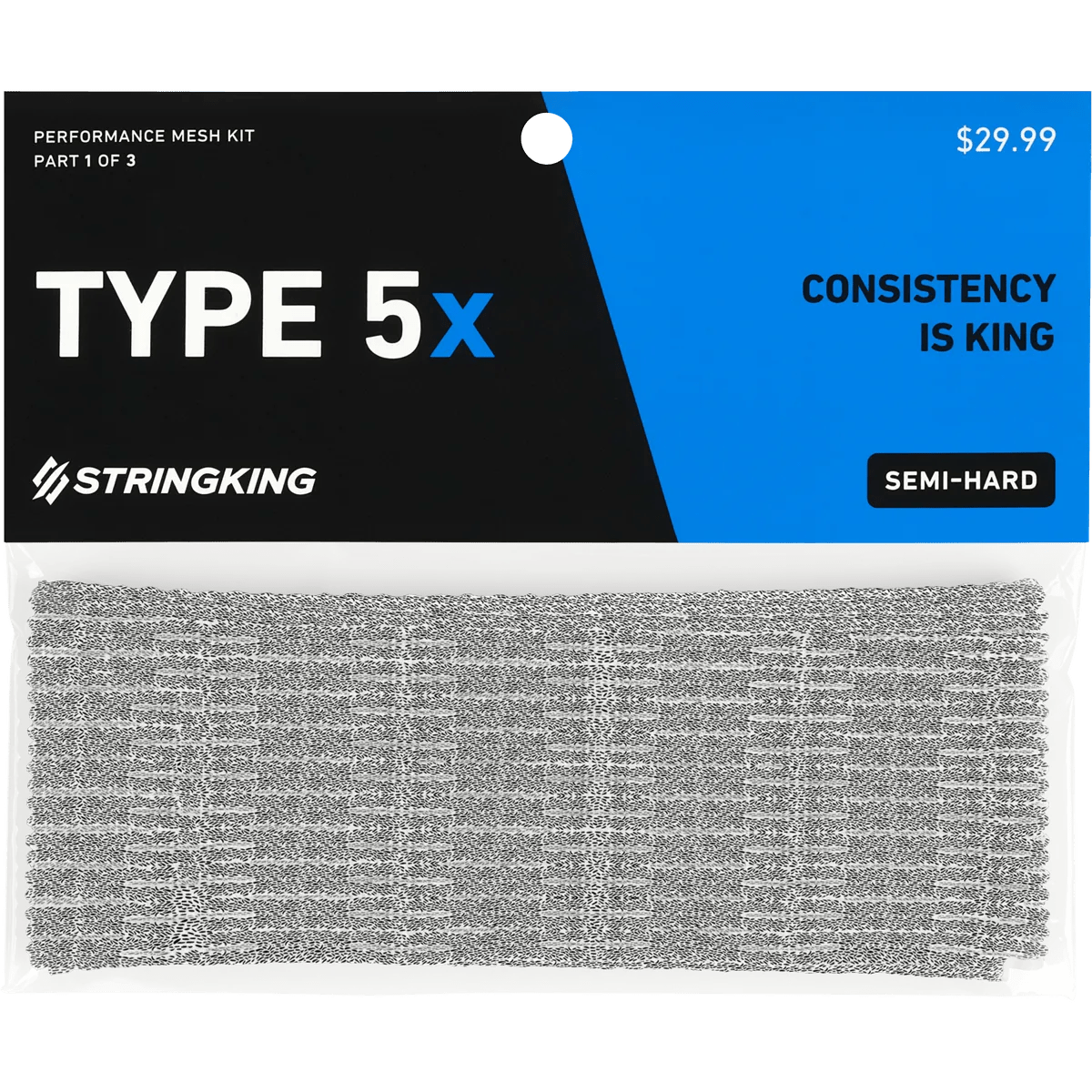 StringKing Type 5X Mesh Men's Stringing Supplies Heather Grey Lax.com