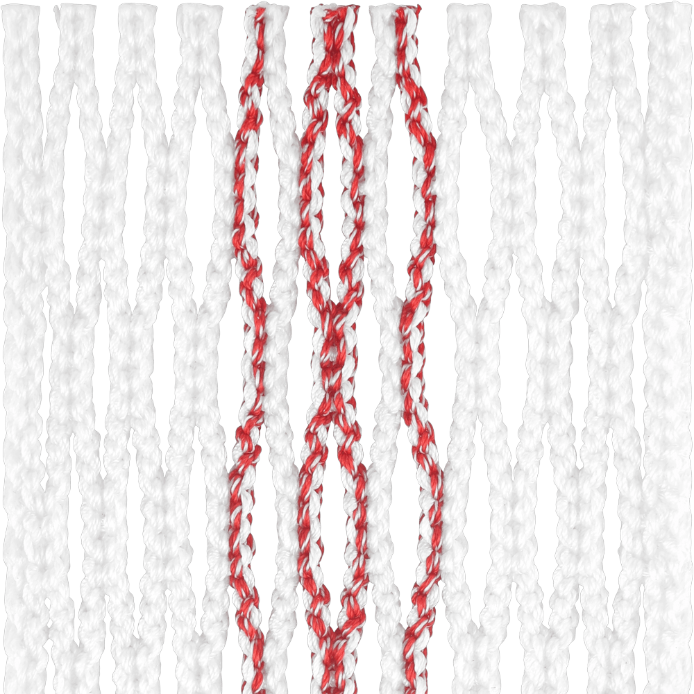 StringKing Type 5X Mesh Men's Stringing Supplies White/Red Tracer Lax.com