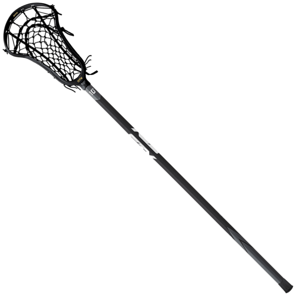 STX Lacrosse Comp 10 - Manico Composito Donna Per Testa A 10° - Colore Nero, Ideale Per Giocatrici Intermedie