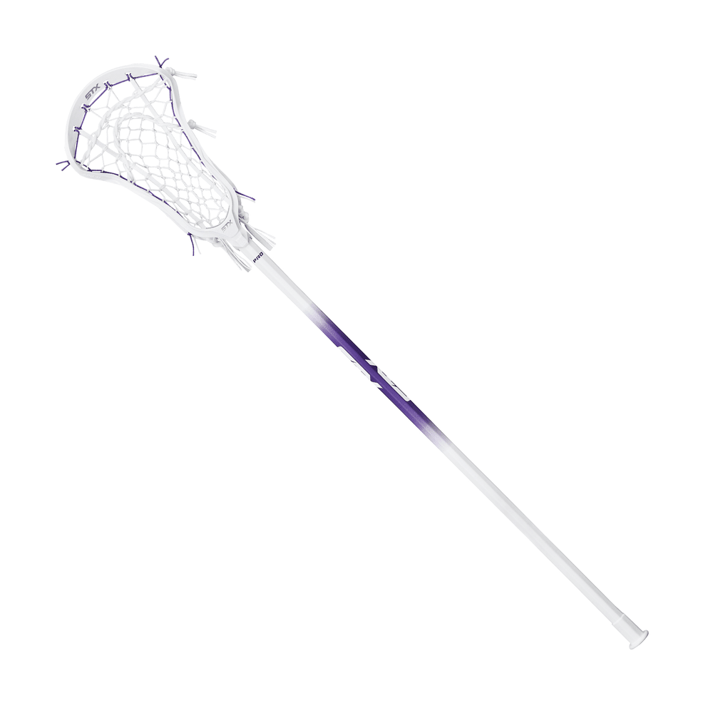 STX Aria Pro-M Lock Pocket Complete Stick Women's Complete Sticks White/Purple Lax.com