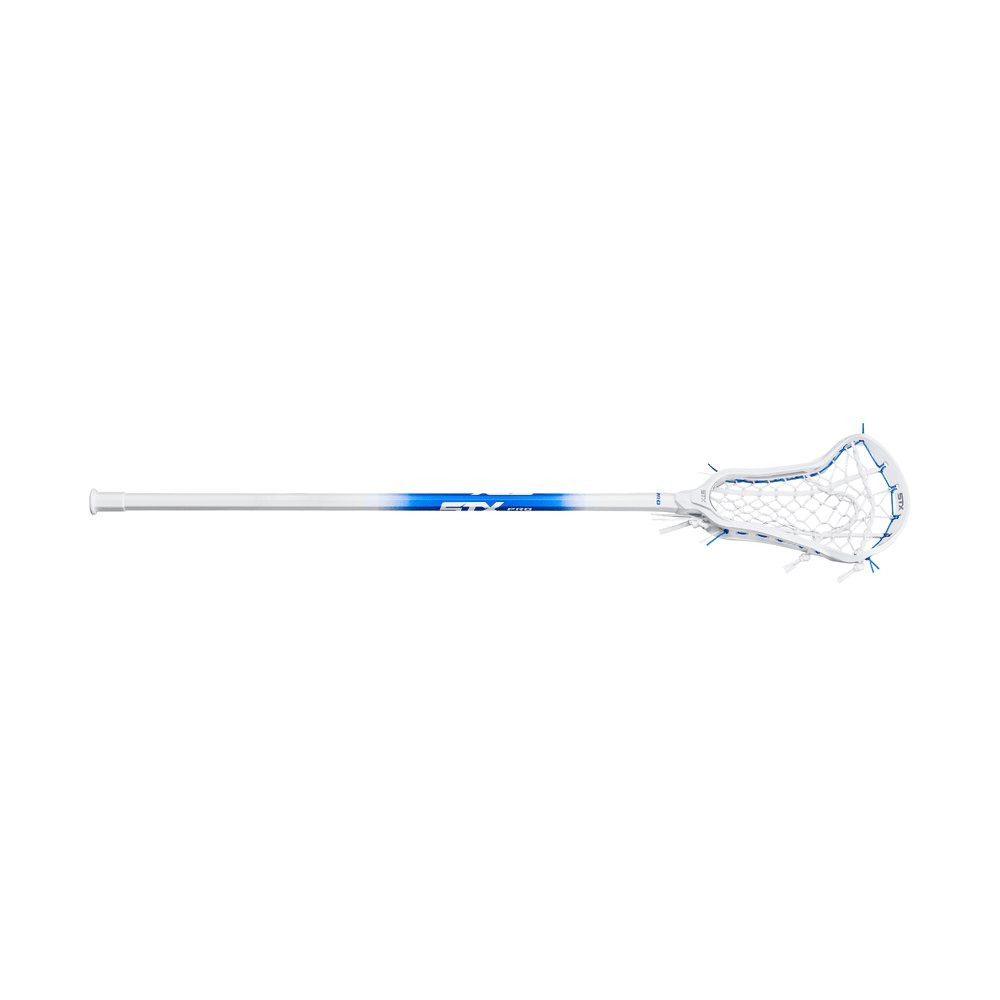STX Aria Pro-M Lock Pocket Complete Stick Women's Complete Sticks White/Royal Lax.com