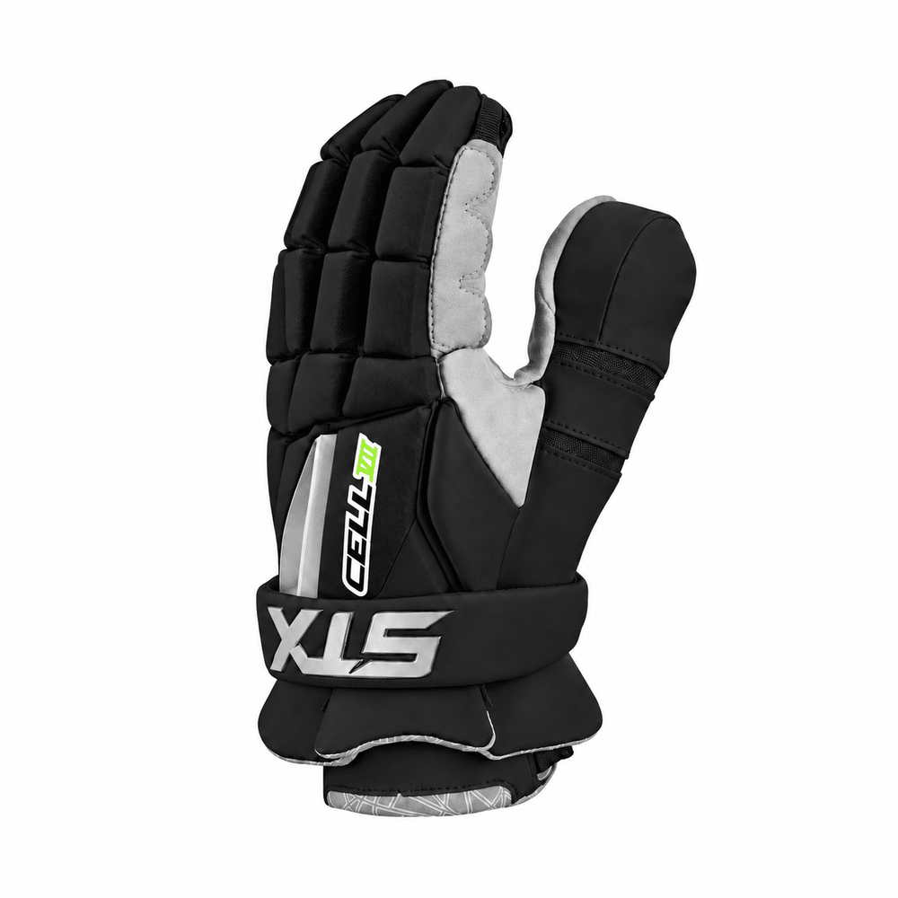 STX Cell VII Goalie Glove Goalie Gloves Black Lax.com