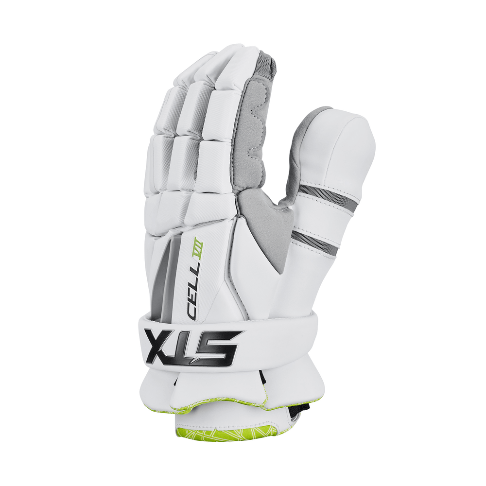 STX Cell VII Goalie Glove Goalie Gloves White Lax.com
