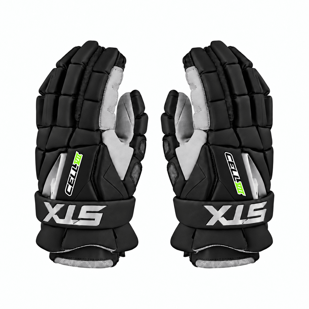 STX Cell VII Lacrosse Gloves Men's Gloves Black Lax.com