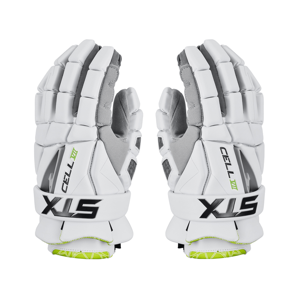 STX Cell VII Lacrosse Gloves Men's Gloves White Lax.com