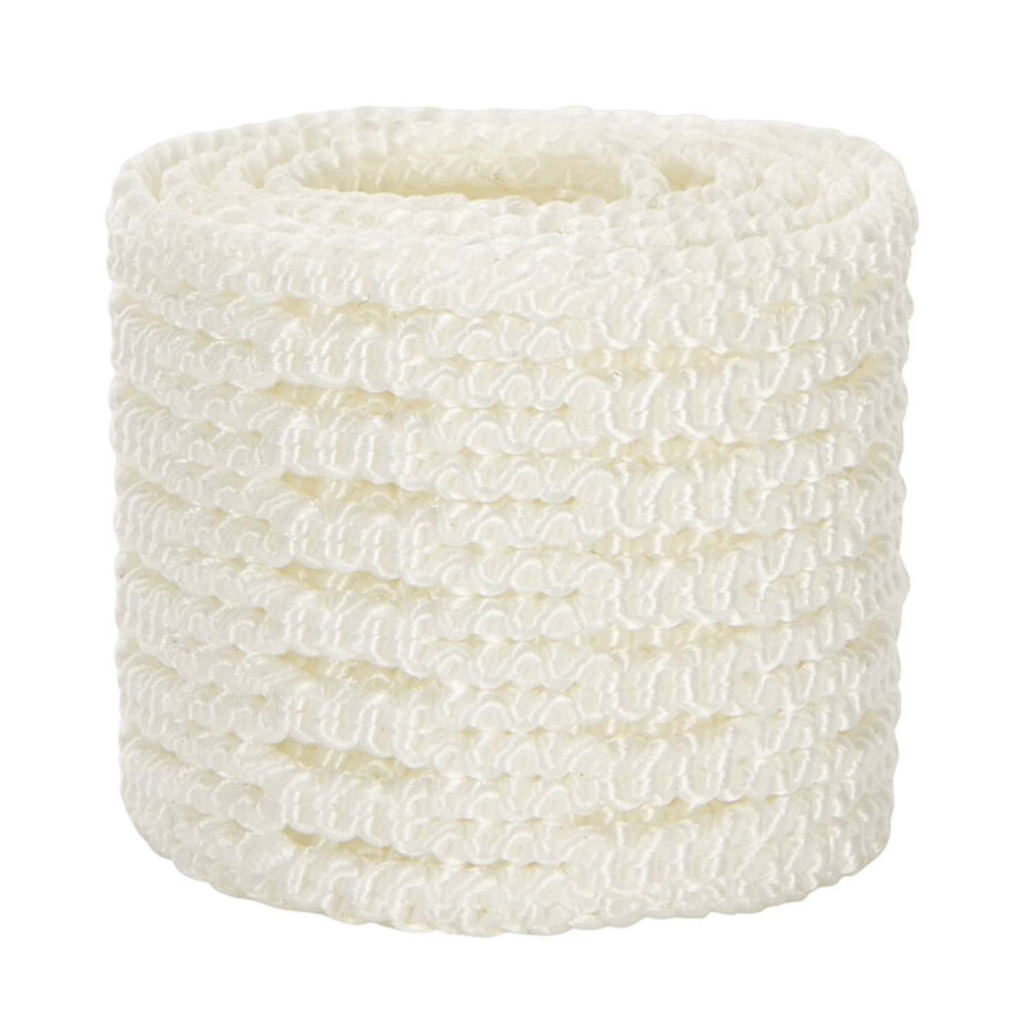 The STX Crux Mesh Pro Kit includes a neatly coiled roll of thick, white textured elastic bandage, ideal for women's lacrosse or any sport that demands additional support.