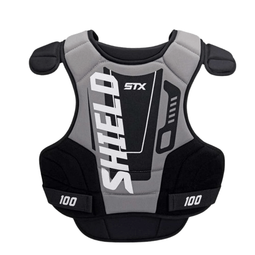 STX Shield 100 Goalie Chest Pad Chest Protector Black Lax.com