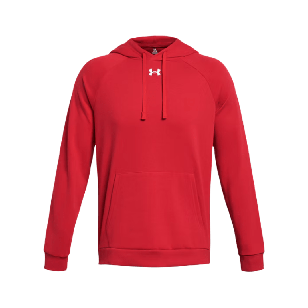 UA Rival Fleece Hoodie Apparel Tops Red - 601 Lax.com