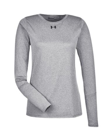UA Women's Locker LS 2.0 T-Shirt Apparel Tops True Gray Heather - 025 Lax.com