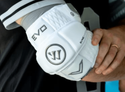 Warrior Evo V Elbow Pads Men's Arm Protection White Lax.com