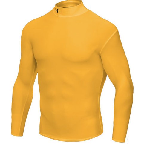 Under Armour Coldgear Compression Mock yellow Small