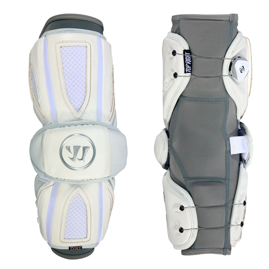 Warrior EVO Lacrosse Arm Guard White Medium Top Right for sale online 