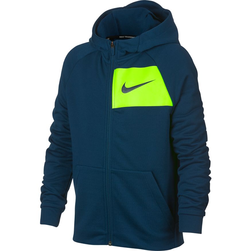 Nike Dry Boys' Full-Zip Training Hoodie-Blue Force-Volt | Lowest Price ...
