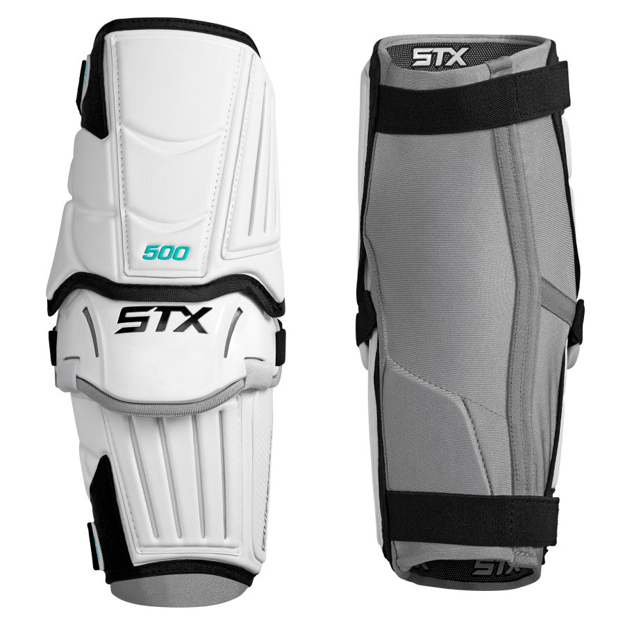 STX Surgeon 500 Lacrosse MLX Arm Elbow Guards Men Adult Size Medium White Gray 