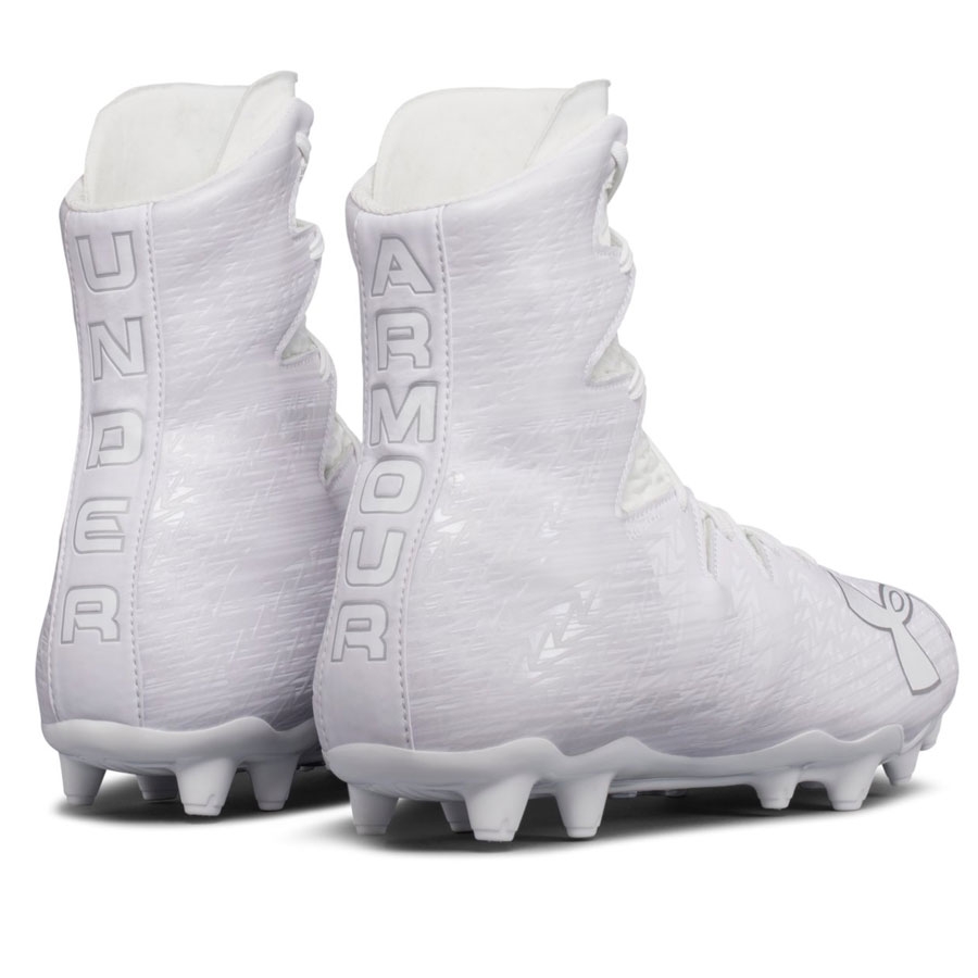 Under Armour Highlight MC 3020266-101 White w Silver  cleats 