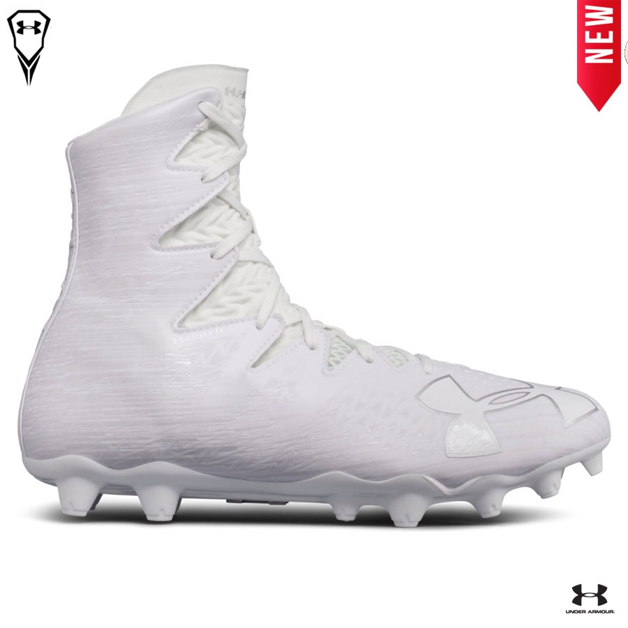 NEW Under Armour Sz 10 Highlight MC Football/Lacrosse Cleats White 3000177-101 