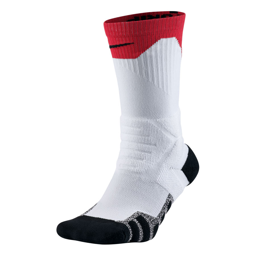 Nike Grip Power Crew Socks-White-Red