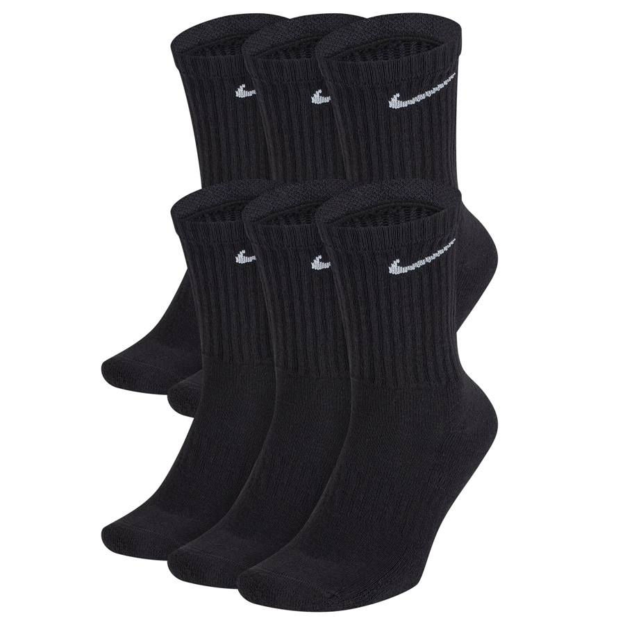 Nike Everyday Cotton Cushioned Crew Socks - 6 Pack