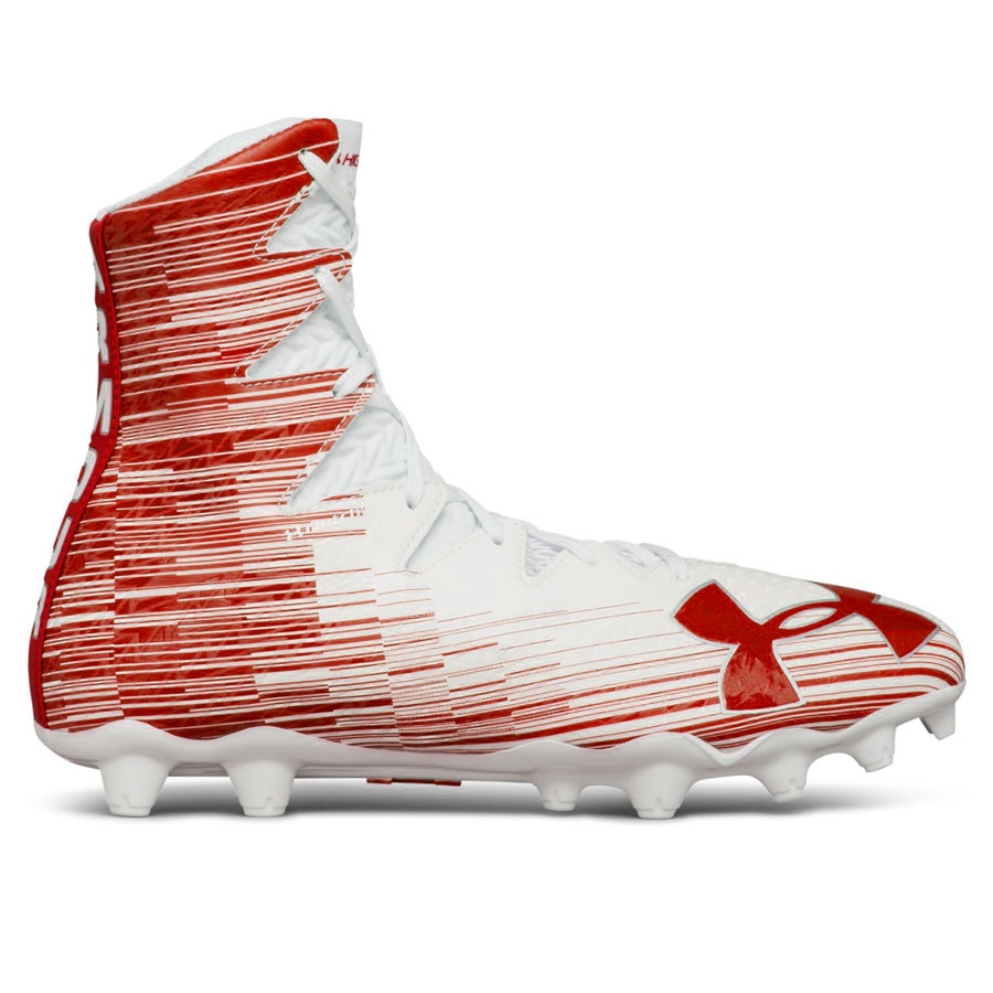 Under Armour UA Highlight MC LAX Football Cleats Red & White Size 10 1269693-611 