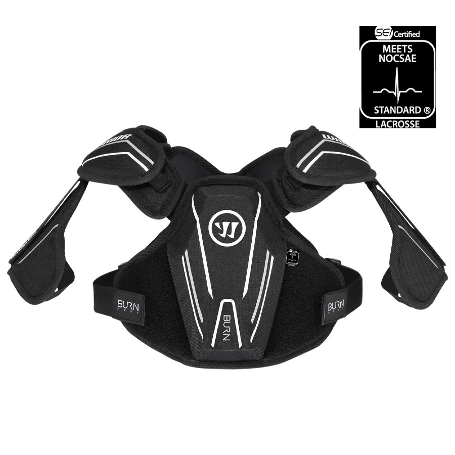 Warrior Burn NEXT SP 2018 Lacrosse Shoulder Pads Black X-Large 