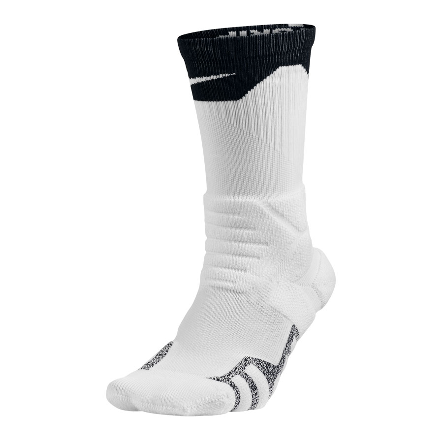 Nike Grip Power Crew Socks-White-Black Lacrosse Socks | Free Shipping ...